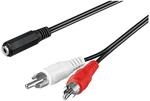 goobay 2x Cinch Stecker auf 3,5 mm Klinkenbuchse 1,4m &ndash; RCA auf AUX Buchse Adapter