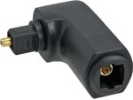 InLine 89900B OPTO Audio Adapter, Toslink Buchse / Stecker, 90&deg; gewinkelt