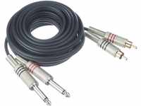Adam Hall Cables 3 STAR TPC 0300 Twin-Kabel 2 x Klinke TS auf 2 x Cinch | 3 m