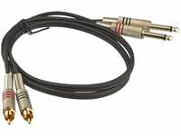 Adam Hall Cables 3 STAR TPC 0100 Twin-Kabel 2 x Klinke TS auf 2 x Cinch | 1 m