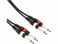 Adam Hall Cables 3 STAR TPP 0300 Twin-Kabel 2 x Klinke TS auf 2 x Klinke TS | 3...