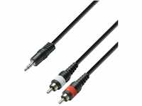 Adam Hall Cables 3 STAR YWCC 0100 Y-Kabel 2 x Cinch auf Miniklinke TRS | 1 m