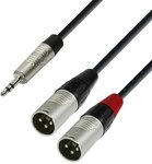 Adam Hall Cables 4 STAR YWMM 0300 Y-Kabel REAN 2 x XLR Male auf Miniklinke TRS...