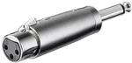 XLR Adapter 3-polig XLR Kupplung auf 6.35mm mono Steck.