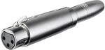XLR Adapter 3-polig XLR Kupplung auf 6.3mm mono Kuppl.