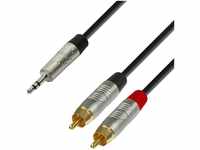 Adam Hall Cables 4 STAR YWCC 0150 Y-Kabel REAN 2 x Cinch auf Miniklinke TRS |...