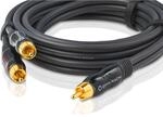 Oehlbach BOOOM 800 - Subwoofer Y-Cinch-Kabel (2 x Cinch auf 1 x Cinch) - Druckvolle