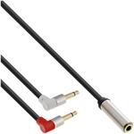 InLine 99251 Slim Audio Kopfh&ouml;rer Flugzeug-Adapterkabel, 2x 3,5mm Klinke ST an...
