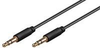 Goobay 69108 Audio Verbindungskabel AUX, 3, 5 mm stereo 3-pol., slim, CU