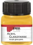 KREUL 79204 - Acryl Glanzfarbe, 20 ml Glas in dunkelgelb, gl&auml;nzend-glatte...