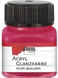 KREUL 79219 - Acryl Glanzfarbe, 20 ml Glas in dunkelrot, gl&auml;nzend-glatte...