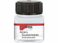 Kreul 79223 - Acryl Glanzfarbe, 20 ml Glas in hellgrau, glänzend-glatte...