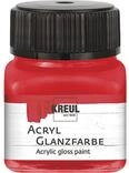 KREUL 79205 - Acryl Glanzfarbe, 20 ml Glas in rot, gl&auml;nzend-glatte Acrylfarbe zum