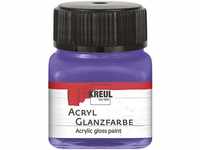 KREUL 79225 - Acryl Glanzfarbe, 20 ml Glas in violett, glänzend-glatte...