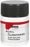 KREUL 79501 - Acryl Glanzfarbe, 50 ml Glas in wei&szlig;, gl&auml;nzend-glatte Acrylfarbe zum