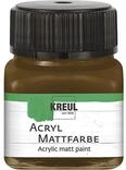 KREUL 75209 - Acryl Mattfarbe, dunkelbraun im 20 ml Glas, cremig deckende,