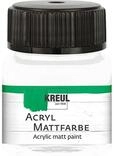 KREUL 75201 - Acryl Mattfarbe, wei&szlig; im 20 ml Glas, cremig deckende,