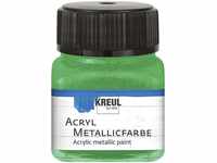 KREUL 77277 - Acryl Metallicfarbe, 20 ml Glas in grün, glamouröse Acrylfarbe...