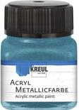 KREUL 77282 - Acryl Metallicfarbe, 20 ml Glas in petrol, glamour&ouml;se Acrylfarbe...