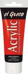 KREUL 28306 - El Greco Acrylic, 75 ml Tube in zinnoberrot, hochpigmentierte,
