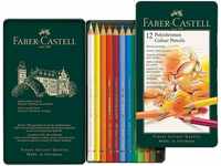 Faber-Castell 110012 - Künstlerfarbstift Polychromos, 12er Metalletui