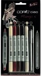 COPIC Ciao Marker 5+1 Set "Manga 5", 5 Allround-Layoutmarker mit einer mittelbreiten