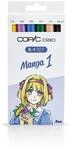 COPIC Ciao Marker 5+1 Set "Manga 1", 5 Allround-Layoutmarker mit einer mittelbreiten