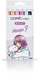 COPIC Ciao Marker 5+1 Set "Manga 7", 5 Allround-Layoutmarker mit einer mittelbreiten