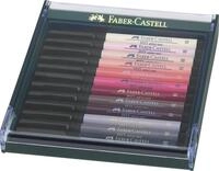 Faber-Castell 267424 - Tuschezeichner Pitt Artist Pen, 12er Packung, Hautt&ouml;ne