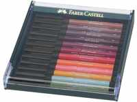 Faber-Castell 267422 - Tuschezeichner Pitt Artist Pen, 12er Packung, Erdfarben