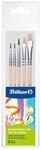 Pelikan Pinsel-Set, Gr&ouml;&szlig;e 2, 4, 6, 10, (3 Haarpinsel, 2 Borstenpinsel), Schaft