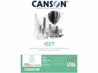 CANSON 1557® Zeichenpapier kopfgeleimt, DIN A4 - 21 x 29,7 cm, 30 Blatt, 180...
