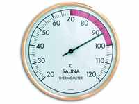TFA Dostmann Analoges Sauna Thermometer, 40.1011, hitzebeständige Materialien,