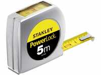 Stanley Powerlock Bandmaß 0-33-932 (5m mit Sichtfenster, extra starkes Band,