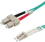 ROLINE LWL-Kabel 50/125&micro;m OM3, LC/SC, t&uuml;rkis, 2 m