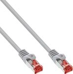 InLine 76955 Patchkabel, S/FTP (PiMf), Cat.6, 250MHz, halogenfrei, Kupfer, grau, 50m