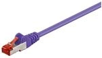 Goobay 93545 CAT 6 Patchkabel, S/FTP (PiMF), Violett - LSZH halogenfrei, Kupfer