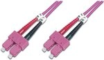 DIGITUS DK-2522-01-4 &ndash; Glasfaserkabel OM4 &ndash; 1 m &ndash; SC zu SC &ndash; Duplex LWL Kabel