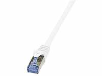 LogiLink CQ3051S CAT6A S/FTP Patch Kabel PrimeLine AWG26 PIMF LSZH weiß 2,00m,...