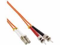 InLine 88515 LWL Duplex Kabel, LC/ST, 50/125µm, OM2, 15m