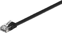 Goobay 95381 CAT 6 Flach-Patchkabel, U/UTP, Schwarz, Kupfermaterial