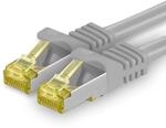 1aTTack.de Cat.7 Netzwerkkabel 15m Grau 1 St&uuml;ck Cat7 Ethernetkabel Netzwerk LAN