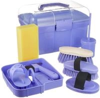 Kerbl Putzbox bef&uuml;llt f&uuml;r Kinder, lila (Pflegeset f&uuml;r Pferde) 321765, 8 St&uuml;ck