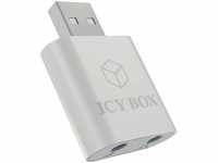 Icy Box IB-AC527 Externe USB-Soundkarte / USB zu Kopfhörer & Mikrofon (2x 3,5...