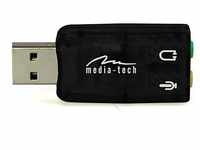 Media-Tech MT5101 VIRTU 5.1 USB Soundkarte mit Virtual 3D Soundeffekt Simuliert...