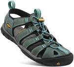 KEEN Damen CLEARWATER CNX LEATHER Sandale MINERALBLAU/GELB 40