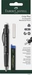 FABER-CASTELL 130997 - Druckbleistift GRIP PLUS inklusive 12 Minen, H&auml;rtegrad: B,
