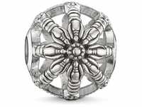 Thomas Sabo Damen Herren-Bead Karma Beads Wheel 925 Sterling Silber geschwärzt