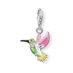 Thomas Sabo 0655-007-7 Kolibri Charm Anh&auml;nger Silber gr&uuml;n/pink/gelb emailliert