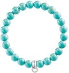 Thomas Sabo Damen Charm-Armband T&uuml;rkis Charm Club 925 Sterling Silber